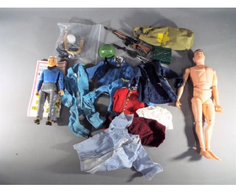 Palitoy Action Man - An unboxed and nude vintage Palitoy Action Man with painted brown hair and rigid hands, together with an