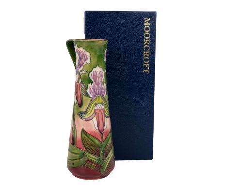 Philip Gibson for Moorcroft 'Hortus' jug - dated Trial piece. Impressed Moorcroft mark, signed and dated (9.1.02) to base. Or
