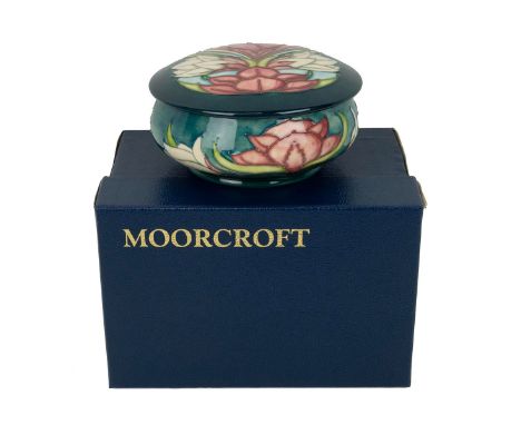 Philip Gibson for Moorcroft 'Crocus' 2000 limited edition (81/100) lidded pot shape 213/4 with impressed maker's and year mar