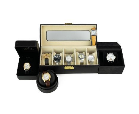 Group of Wristwatches. Including: Zeitner Madison Gents quartz in box; ZeonTech automatic, 3ATM, in Box; Genevan series 4000 