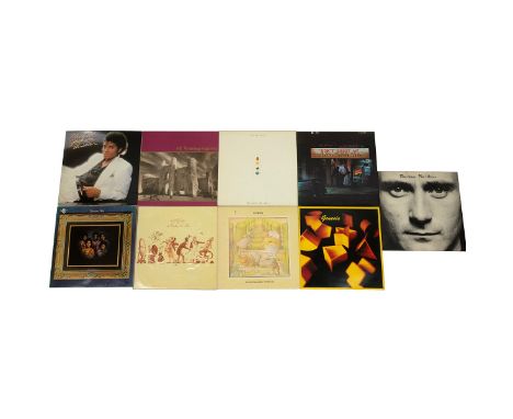 Pop music record LP bundle. Includes: Jackson 5 - Greatest Hits; Michael Jackson - Thriller; Genesis - A Trick of the Tail, S