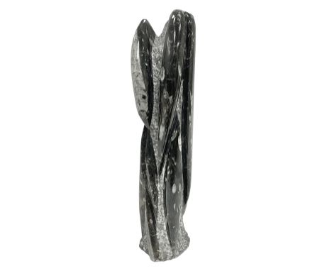 Orthoceras fossil tower, age: Devonian period, location: Morocco, H33cm