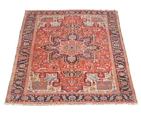 A Heriz carpet , approximately 450 x 350cm.
Please note: the measurements in the catalogue are incorrect, the correct measure