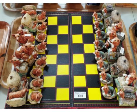 Novelty chess set in the form of Welsh Corgi Dogs. (B.P. 21% + VAT)