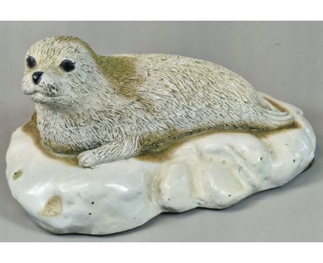 Phil Vanderlei, study of a Harp Seal Cub. Bronze sculpture, limited edition of 1000. Signed. With COA. 15cm long approx. (B.P