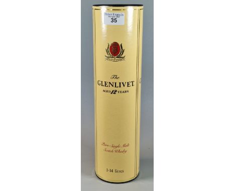 The Glenlivet aged twelve years, Pure Single Malt Scotch Whisky. 1.14 L. 43% Vol. In original tubular box. (B.P. 21% + VAT)