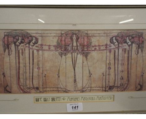A Framed Margaret MacDonald Mackintosh Print, The May Queen.