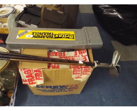 Tools, Safety triangle, Golf Clubs etc