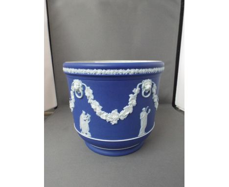 A Wedgwood Blue Jasperware Planter 