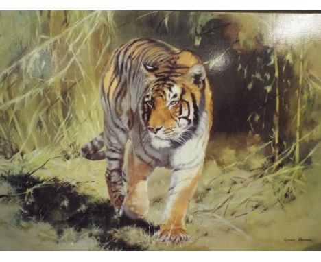 A Framed Leonard Pearman Print of A Tiger. 
