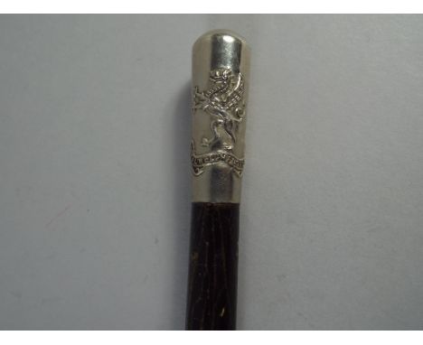 An Ebonised Swagger Stick, Royal Welch Fusiliers. 