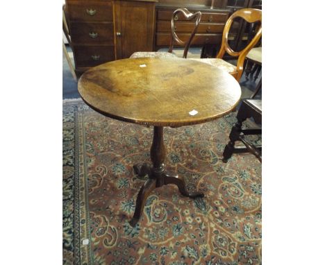 A 19th Century Oak Tripod Table