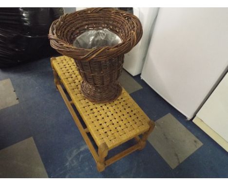 A Stool and A Waste Basket 