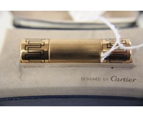 A vintage Cartier for Lanvin "My Sin" gold tone perfume purse spray in original fitted box 