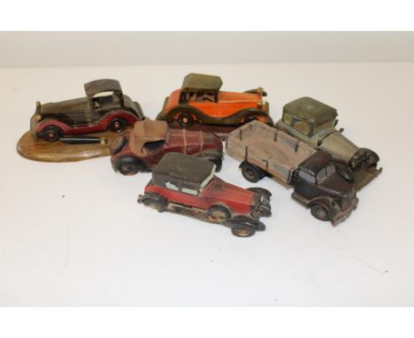 A job lot of vintage car models 