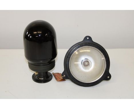 Two vintage industrial style lights 