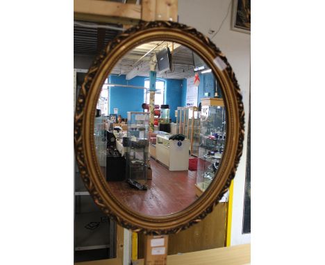 A quality plaster &amp; gilt framed vintage mirror 57cm x 47cm Collection Only 