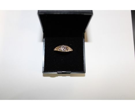 A 9ct gold filigree ring size M 1/2 