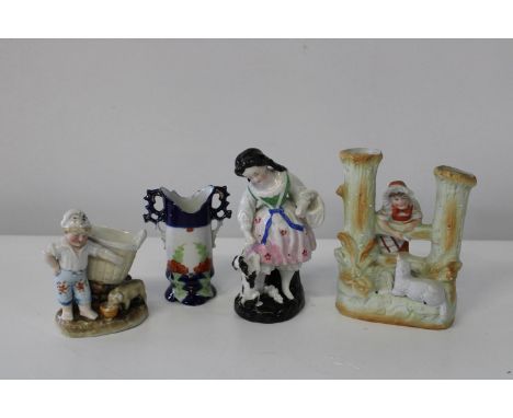 Four pieces of vintage Staffordshire pottery 