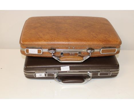 Two vintage American attache cases 