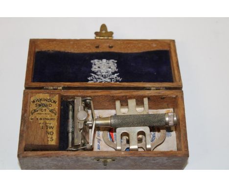 A vintage boxed Wilkinson Sword razor &amp; blades 