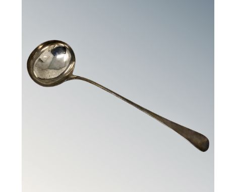 A George III silver soup ladle, London 1791 length 34cm CONDITION REPORT: 151.7g. 