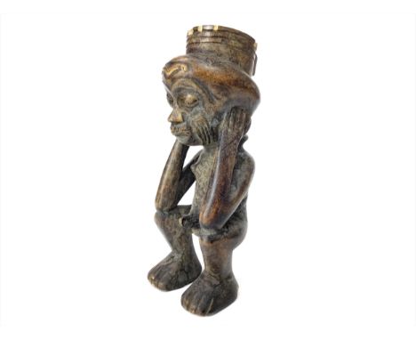 LULUWA TOBACCO MORTAR, 26cm high Note from Metropolitan Museum website: The Luluwa people live at the crossroads of several m