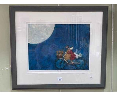 Sam Toft, Moonlight Drive, limited edition print, signed and numbered 306/395 in the margin, image size 29.5cm by 39.5cm, wit