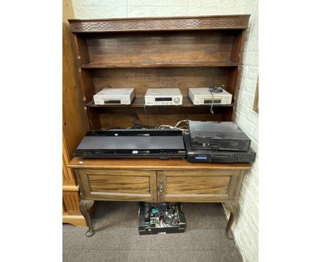 Robson &amp; Sons, Newcastle, early 20th Century mahogany shelf back dresser on cabriole legs, 161cm by 121cm by 59.5cm.