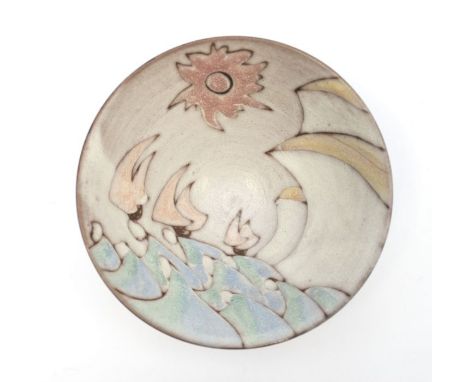 A Tessa Fuchs (1936-2012) Art Pottery bowl ‘Dover Cliffs’Date: 20th century  Impressed TFSize: 16cm diam  7.5cm highCondition