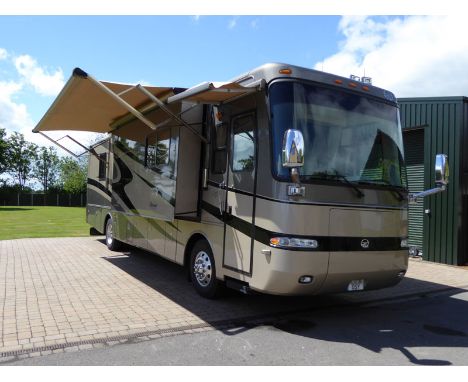 The Monaco Diplomat is an extremely spacious RV that boasts a full seven feet of ceiling height and three 'slide-out' areas t