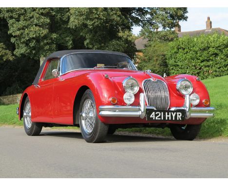 The final iteration of the XK sportscar line and the last Jaguar to carry a separate chassis, the XK150 was introduced in May