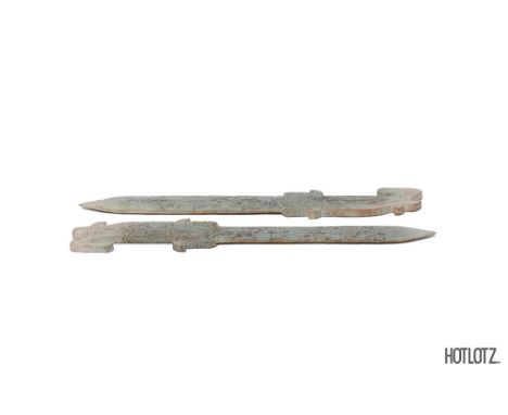 A PAIR OF JADE DAGGERS
32cm long (2)
Provenance: From the Collection of Dato' Jannie Chan
Notes: 1 SGD equals 0.74 USD, 0.62 
