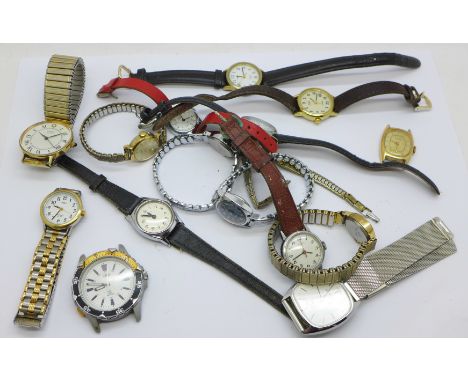 A collection of Timex wristwatches 