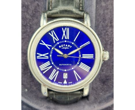 A Rotary Elite Limited Edition Gentlemans wristwatch with blue dial with box and paperwork 