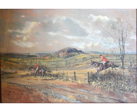 Graham Smith Hunting Scene, watercolour, signed, 56 x 76 cms 