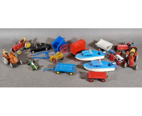 A Dinky Toys Massey Harris Tractor, together with a collection of Dinky and Corgi Models 