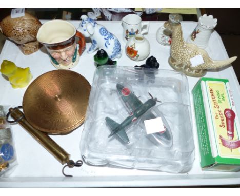 A Wade miniature decanter; another; various collectables