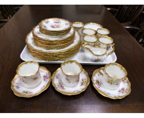A Hammersley Lady Patricia bone china dinner and tea service