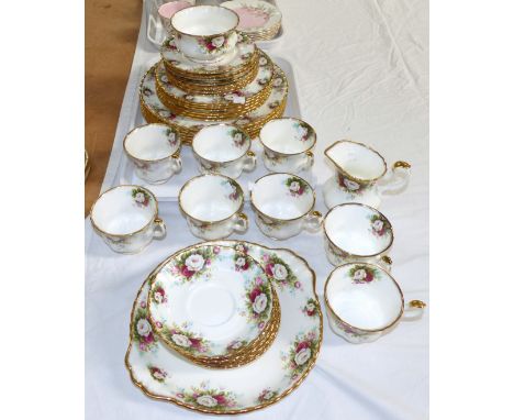 A Royal Albert "Celebration" part dinner and tea service, 30 pieces approx