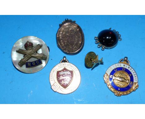 Two 9 carat enamel medallions, 12.3 gm
