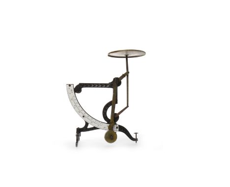 GROUP OF THREE SETS OF SCALESincluding beam scales, maker W. & T. Avery Ltd., with weights, 54cm high; Continental postal sca