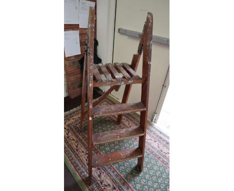 Vintage wooden step ladder