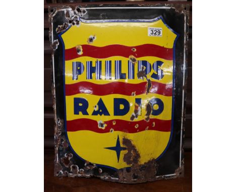 Enamel sign - Philips Radio - 49.5cm x 40cm