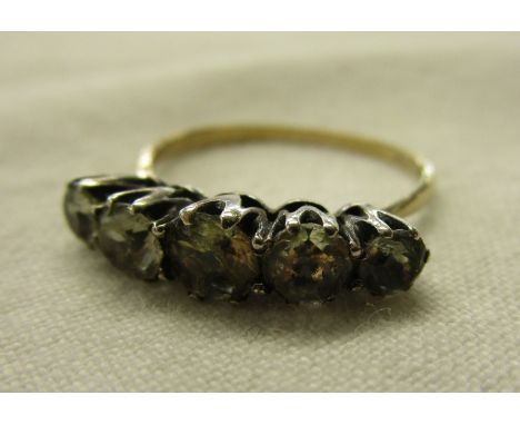 Gold 5 stone set ring