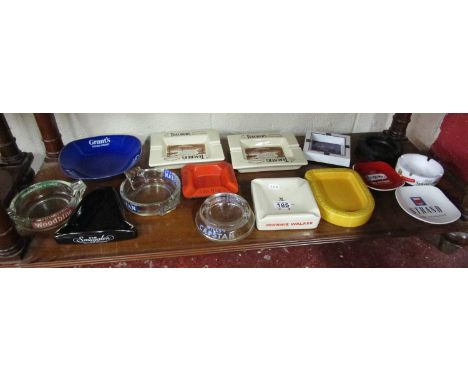 Shelf of ashtrays
