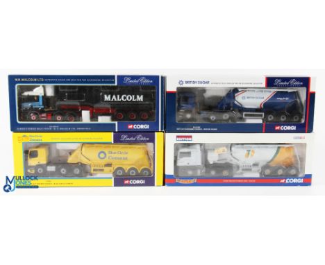 Corgi 1/50 Scale Lorries (4) - CC12212 Scania 4 Series bulk tipper W H Malcolm Ltd, 75902 Layland DAF powder tanker Blue Circ