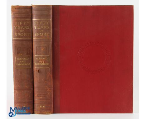 1913 Fifty Years of Sporting at Oxford &amp; Cambridge and the Great Public Schools - A C M Croome - covering school sports, 