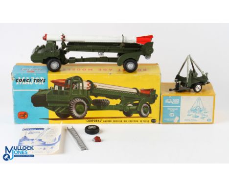 Corgi Major Toys 1113 Corporal Guided Missile on Erector Vehicle - in original box -light used condition, the rubber tip of m