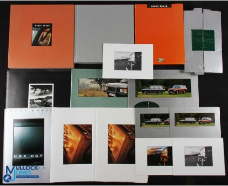 Range Rover Sales brochures &amp; Catalogues, with a 1989 brochure price list and colour guide, 1986 brochures colour charts,